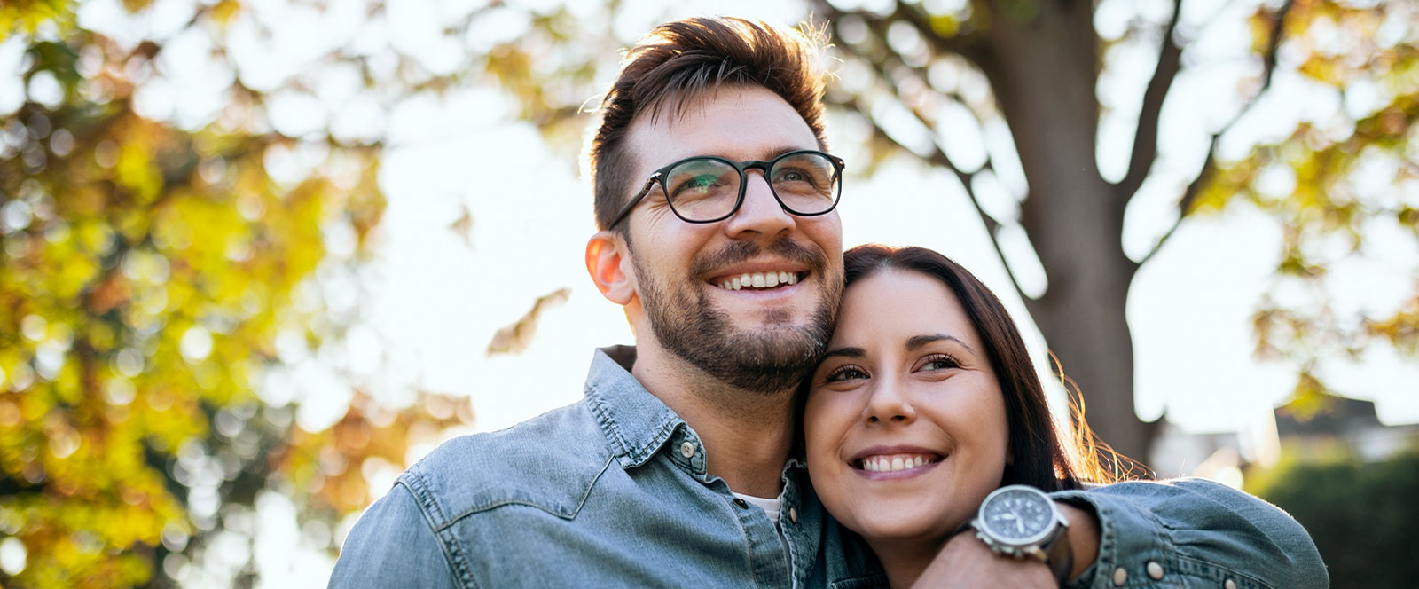 Young couple enjoying the outdoors