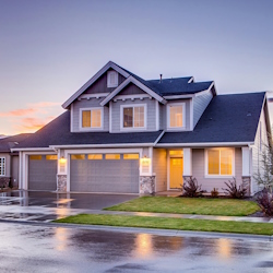 House at dusk