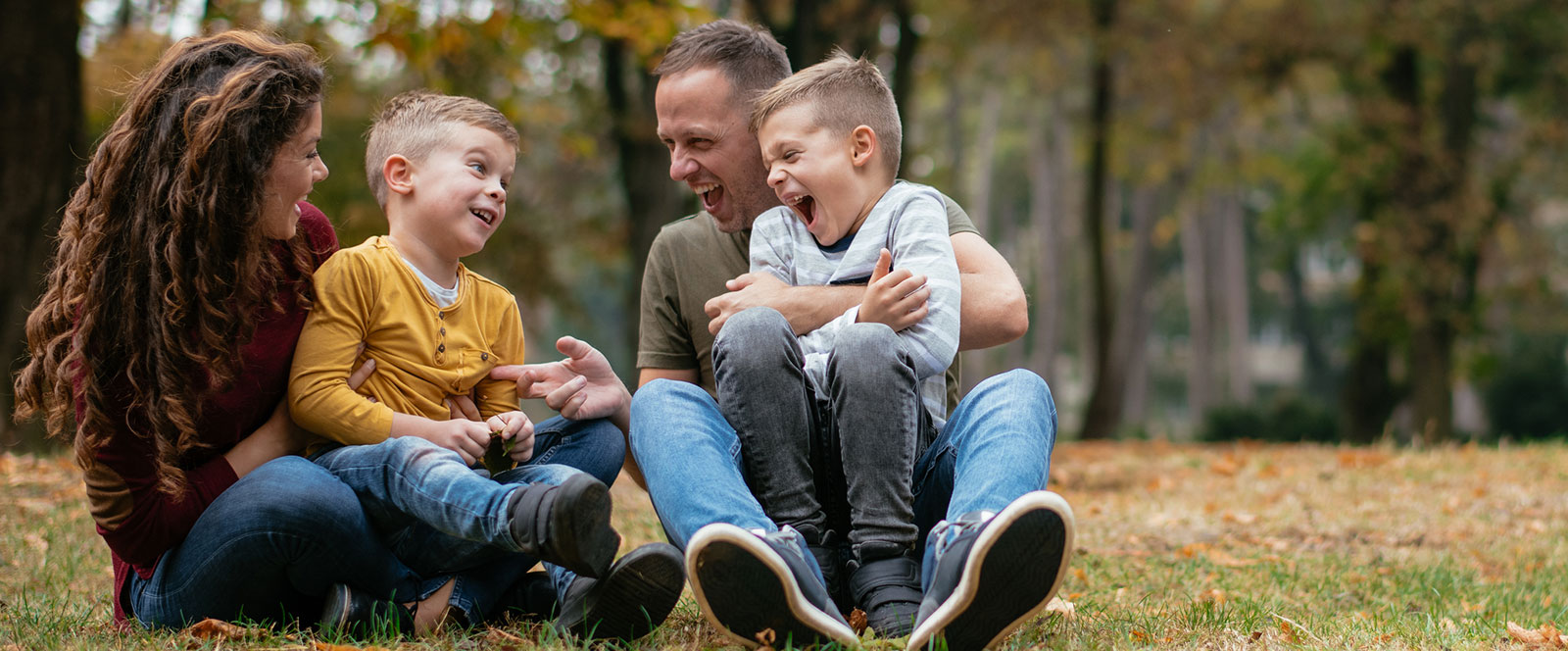 Family enjoying time outdoors